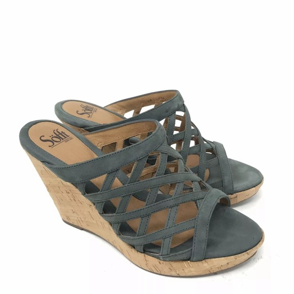 Sofft Shoes Trieste Weave Leather Wedge Sandals